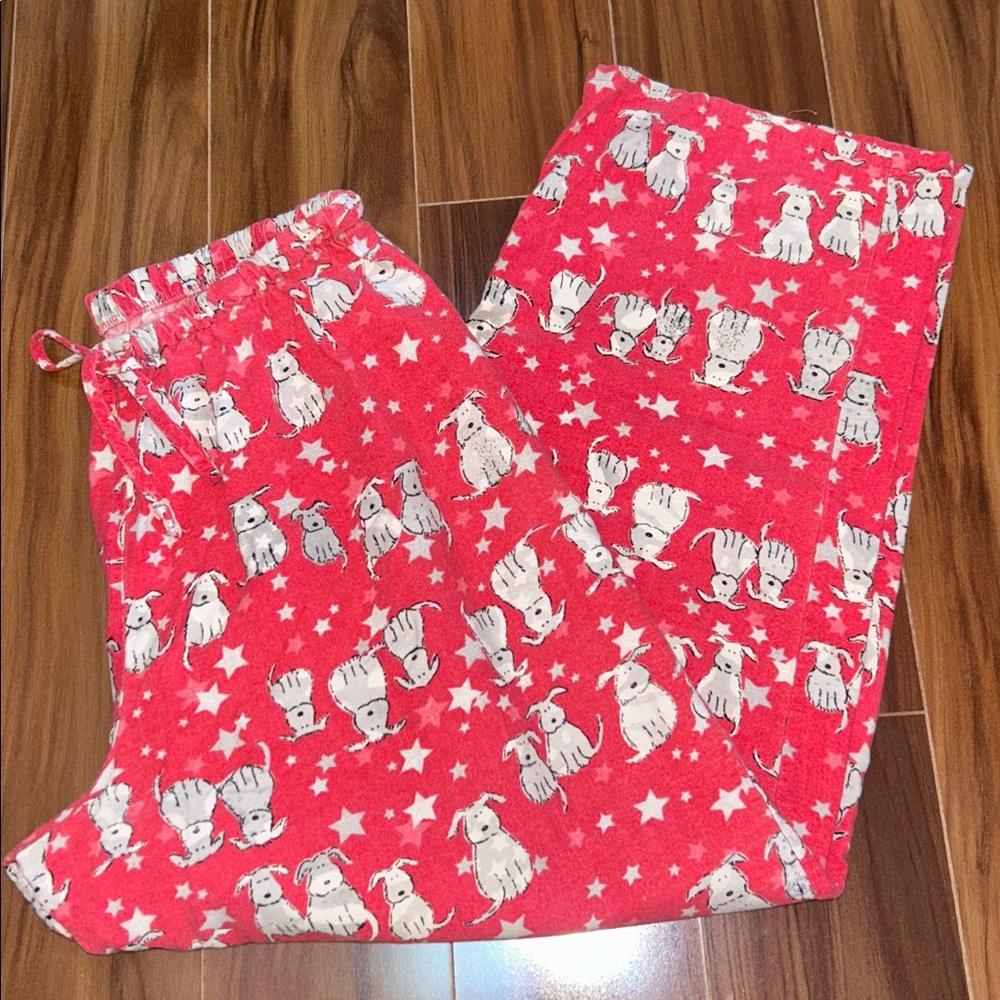 Large 100% cotton dog print pajama pants
